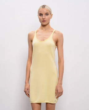 Tom Ford Yellow wool mini dress ACK711YAX994