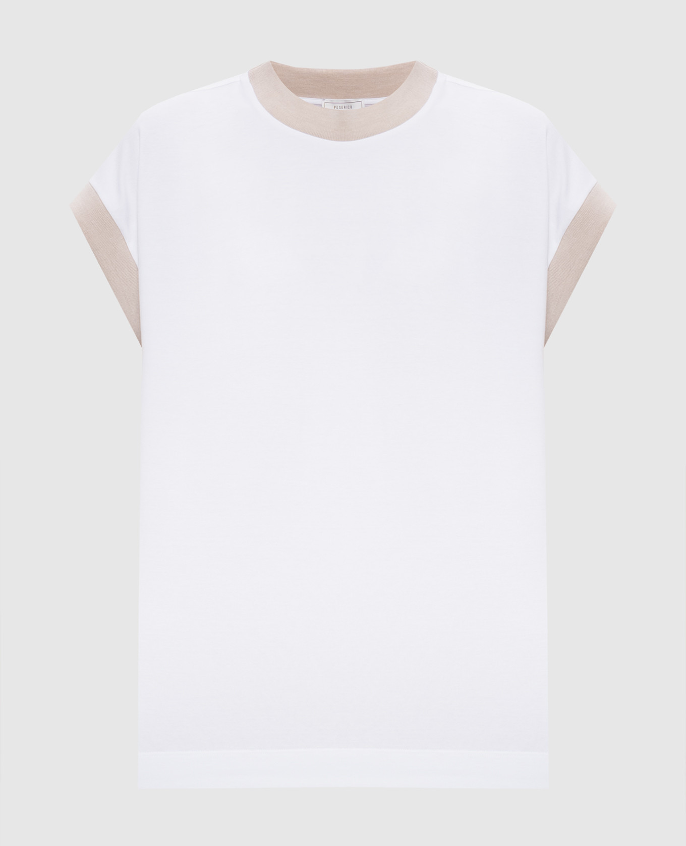 White T-shirt with cuffs