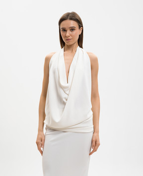 Marco Pescarolo Ivory open back top AMERICAD5384