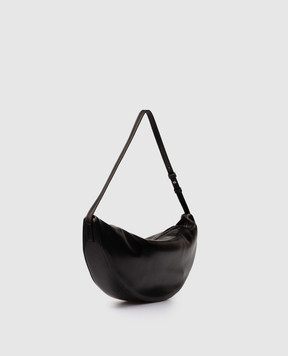 Marsell Volta Sand Black Leather Hobo Bag MB0479P050