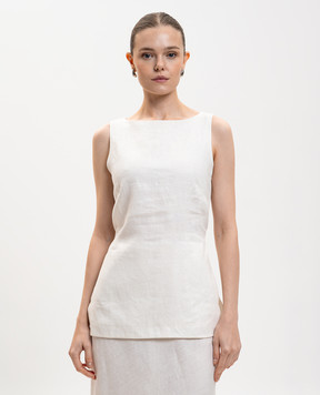 Faithfull Joan white linen top FFC09WHT