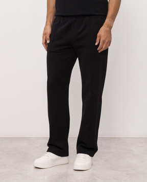 Dolce&Gabbana Black sweatpants with logo patch GP0M5TG7Q2O
