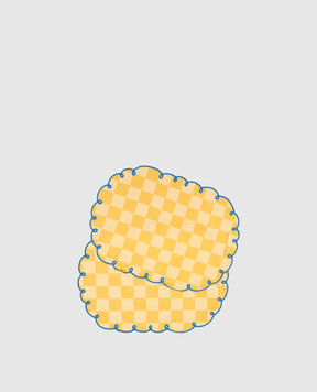 Bitossi Home Set of yellow checkered placemats DAM00001