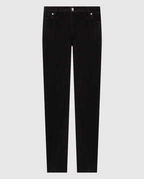 Enrico Mandelli Black jeans with logo patch 0MIAMI6255