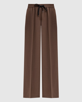 Peserico Brown wool pants P0454902660