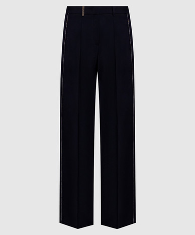 Blue wool pants