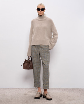 LISA YANG Beige Fleur cashmere sweater 2022098