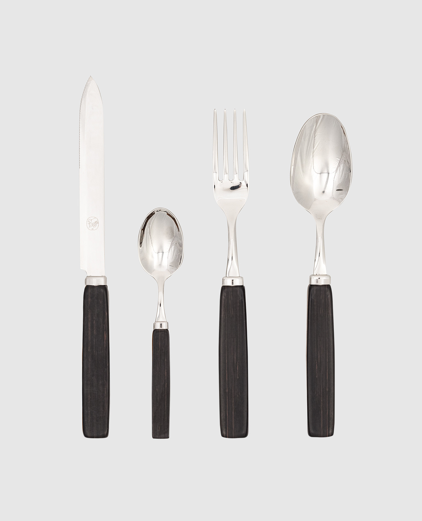 

Cutlery set Dakar Wenge 24 pcs Broggi 1818, Silver