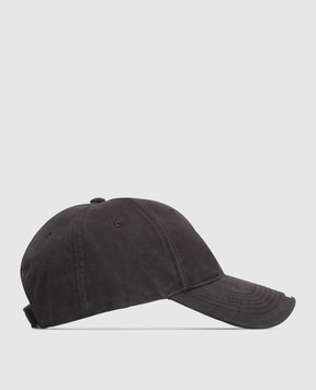 Vetements Black cap with logo embroidery UE76CA324Bm
