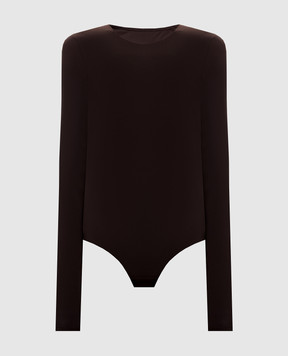 Maison Margiela MM6 Brown bodysuit with emblem S62NA0085S20518