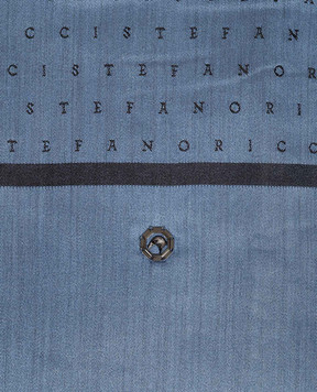 Stefano Ricci Silk and cashmere scarf with emblem MWA63000407442