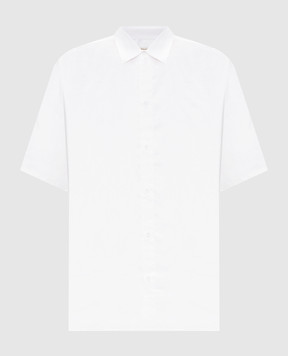 Trussardi White linen short-sleeved shirt 5027N000034NMS109T19