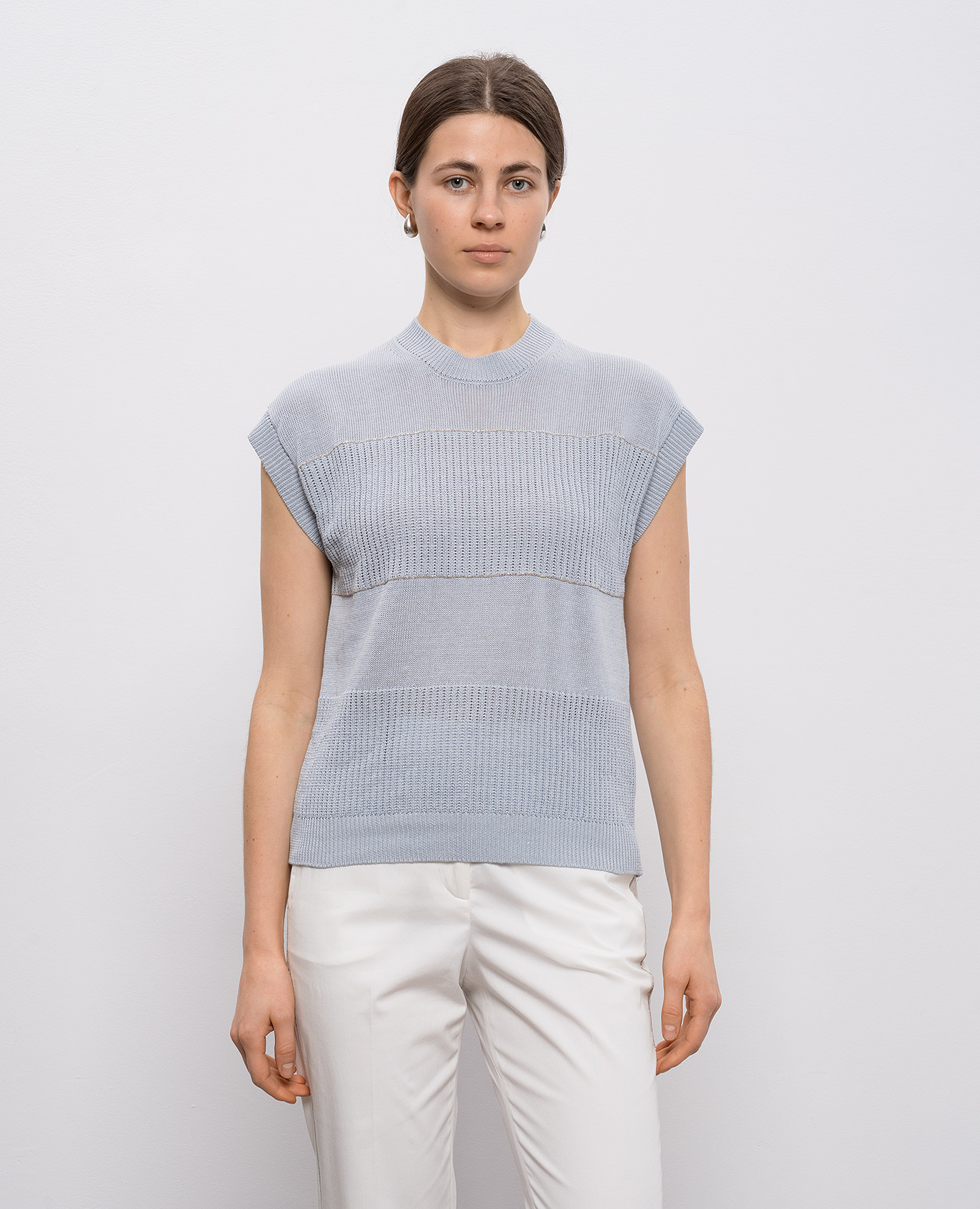 

Gray top with linen Peserico, Grey