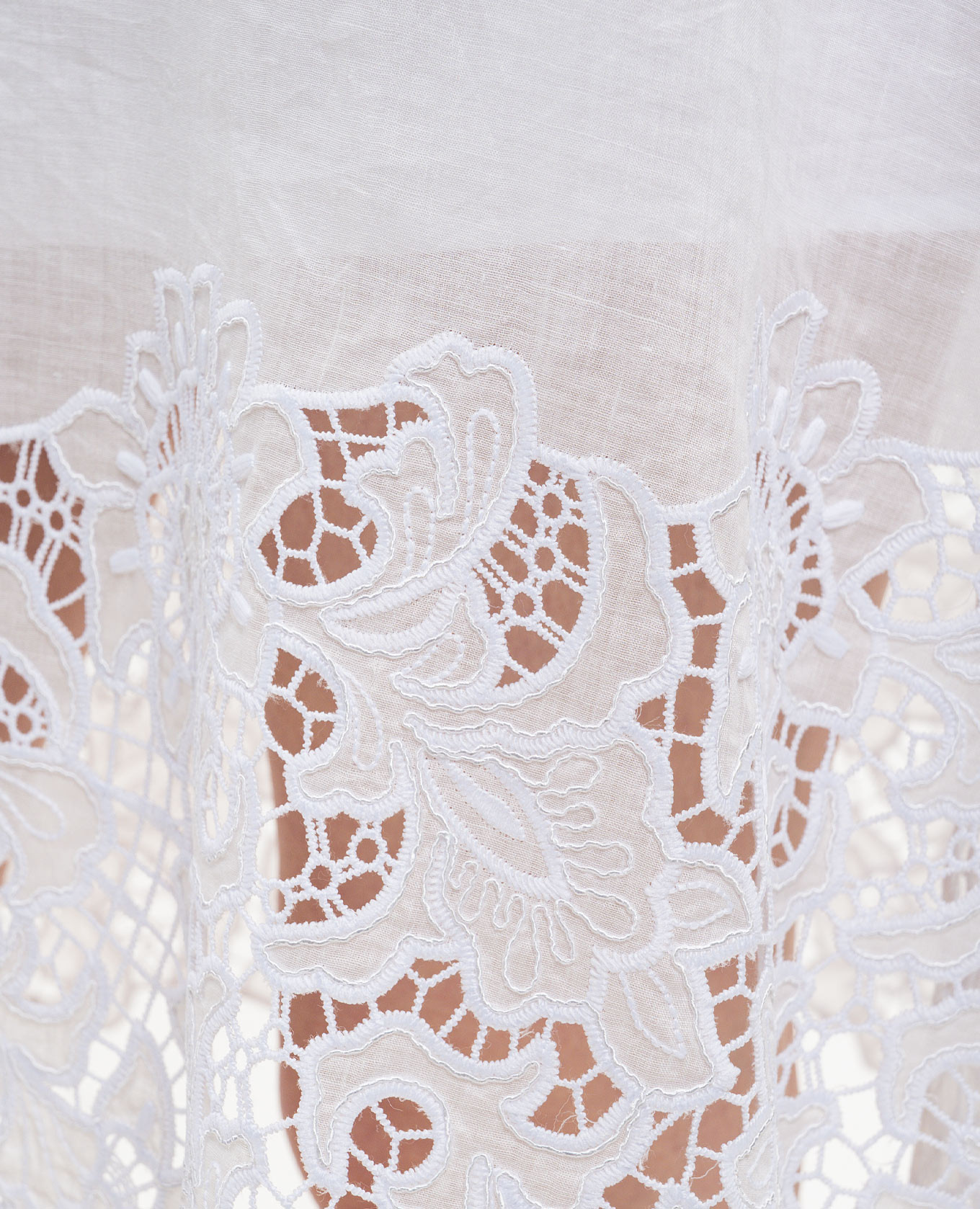 

White MELA shirt dress with embroidered frame Max Mara