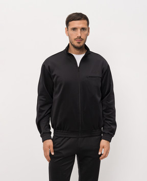 Maison Margiela MM6 Black sports jacket with logo embroidery SH2HG0006M20209
