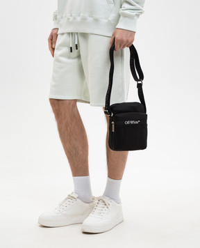 Off-White Black crossbody bag with logo print OMNQ082C99FAB001