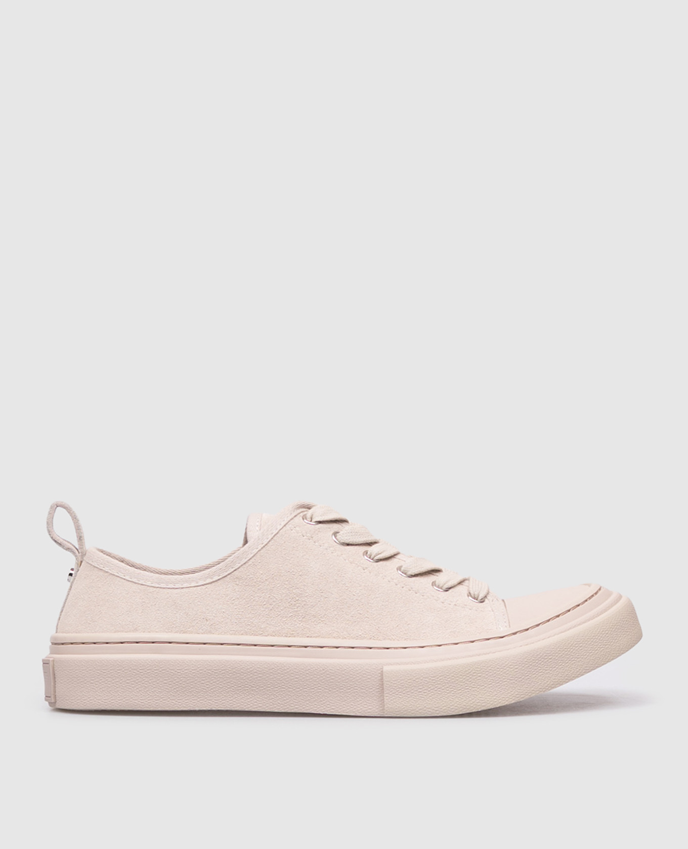 Halli beige suede sneakers with logo