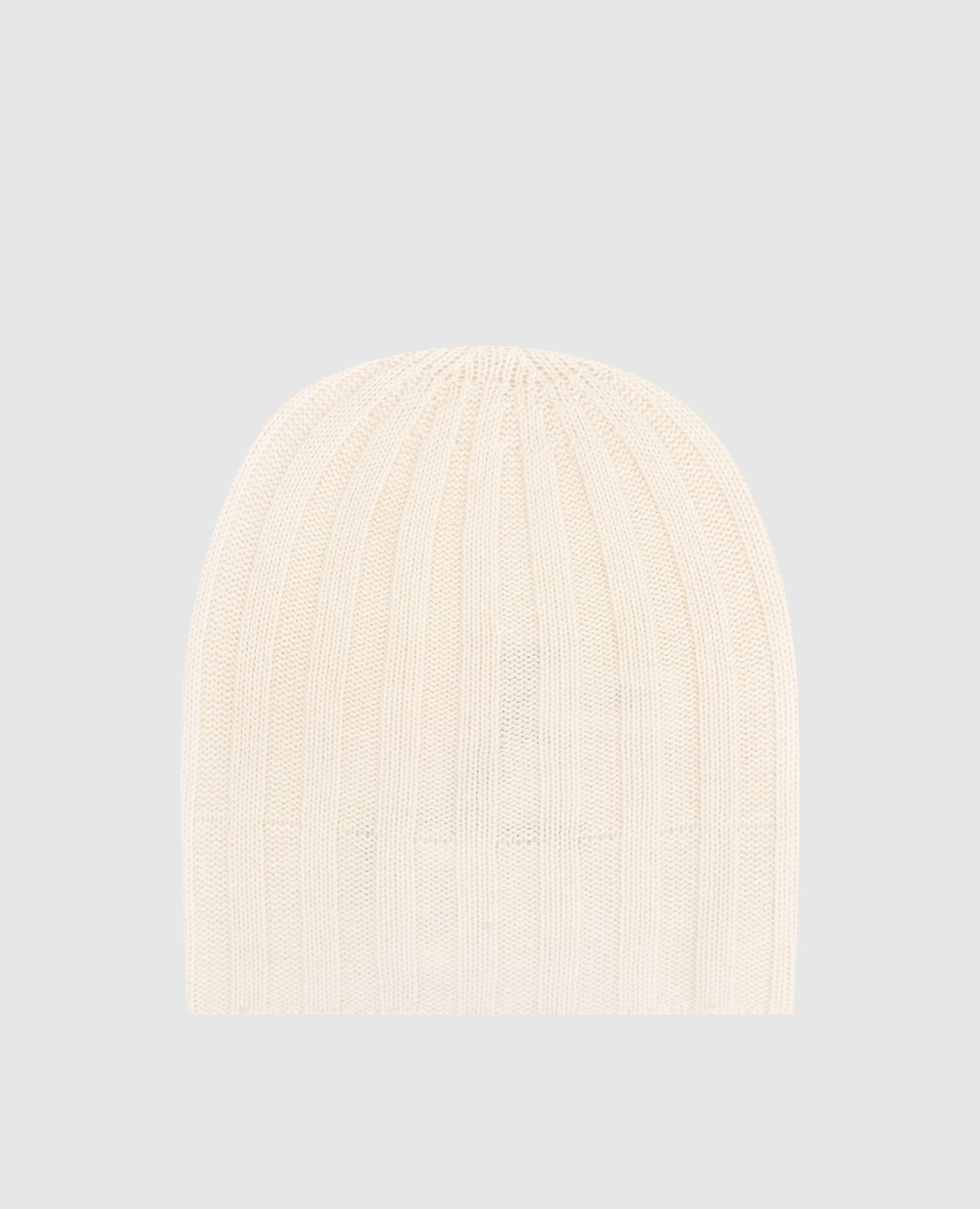 

White ribbed cashmere hat Pini Parma