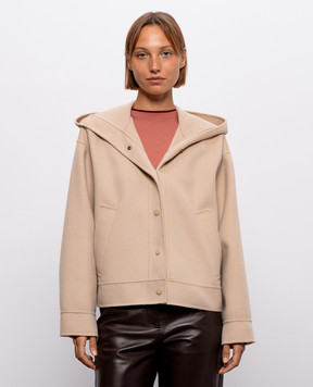 Max Mara Weekend RIDENTE beige cropped coat with wool WKDRIDENTE