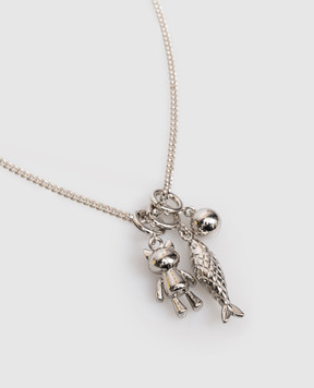 Juun.j Silver chain with branded pendants JW618ZW042