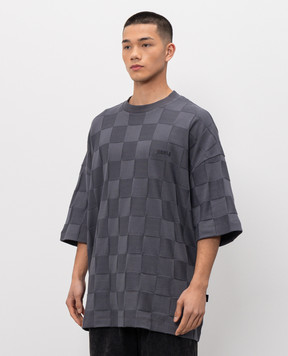 Juun.j Gray T-shirt with geometric pattern JC6442P073