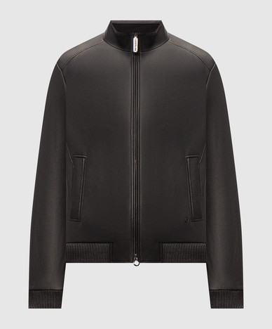 Black leather jacket