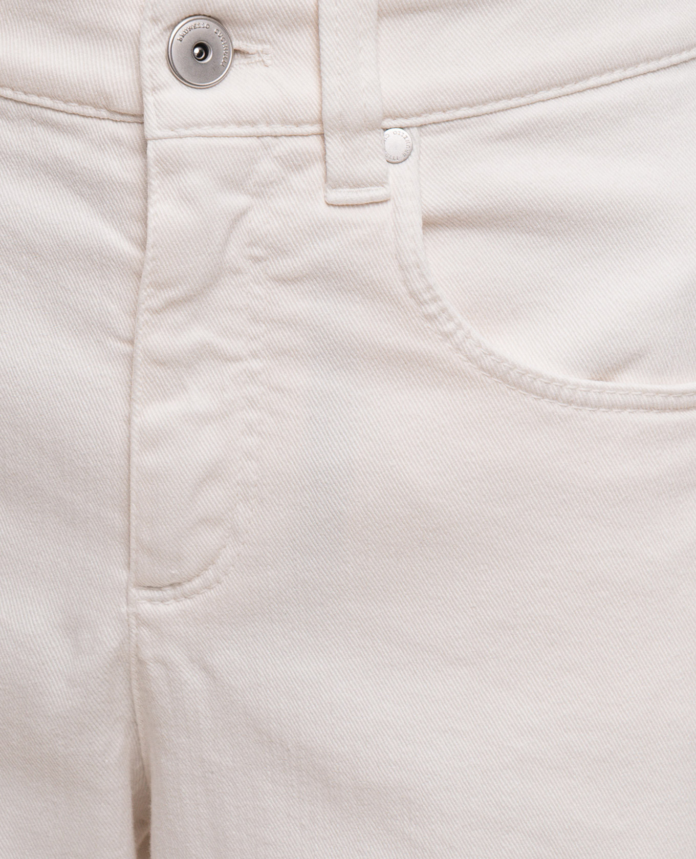 

Ivory jeans with a monil chain Brunello Cucinelli, Beige