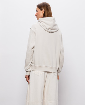 Brunello Cucinelli Ivory embroidered hoodies MN05NB2X09