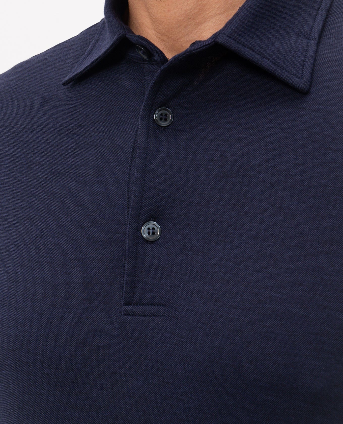 Blue polo shirt with logo patch CAPOBIANCO 5