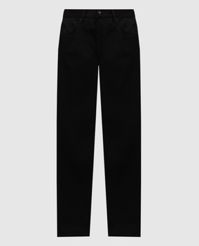 Alexander McQueen Black jeans with a patch 847587QYAAC