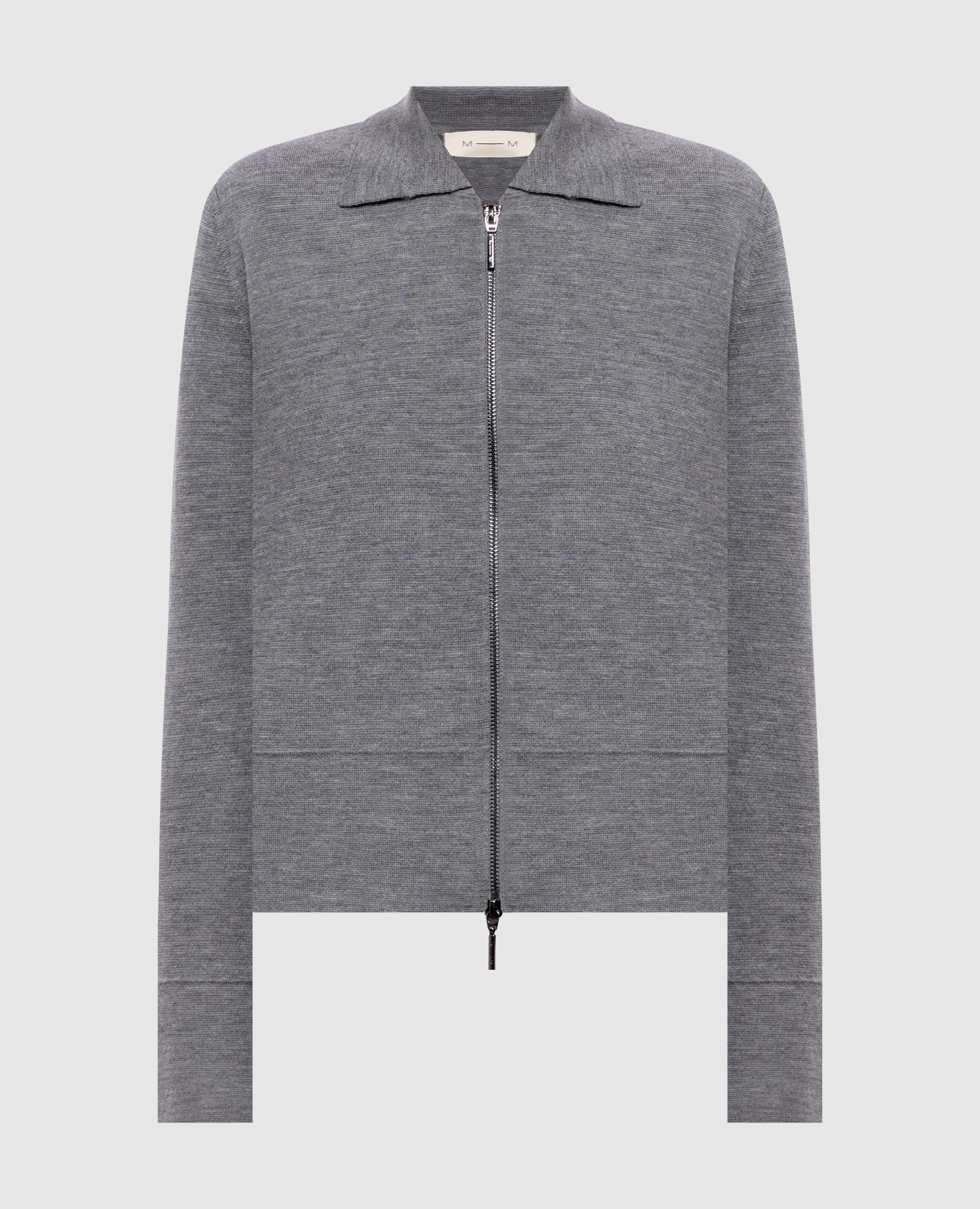 Gray wool cardigan