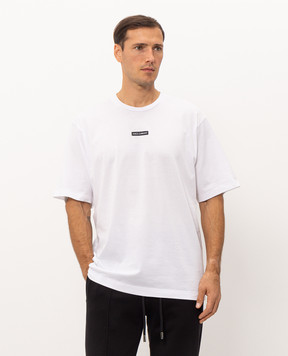 Dolce&Gabbana White T-shirt with logo patch G8PN9TG7QNP