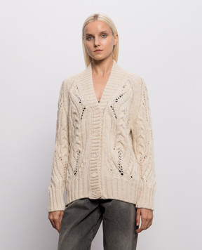 Ermanno Scervino Ivory alpaca cardigan D495N322NWJ