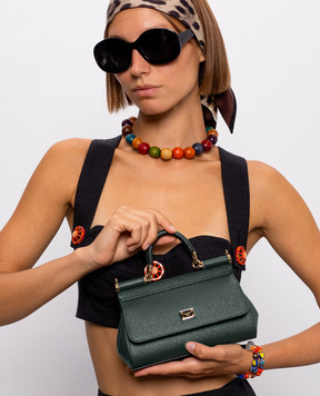 Dolce&Gabbana Sicily green leather mini bag BB7116B1001