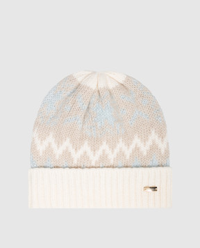 Herno Patterned wool and cashmere hat BER00083D70383