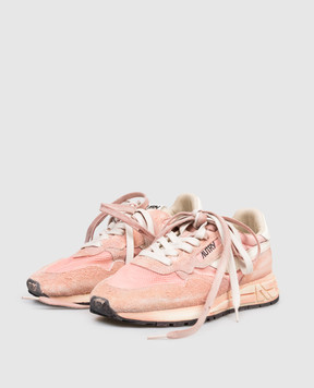 AUTRY Pink REELWIND Super Vintage combination sneakers A1UNWVLWYS02