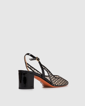 Santoni Black slingbacks WDNC72201HA2NGHA