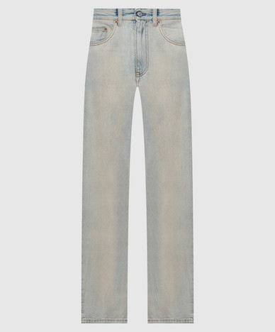 Blue jeans with a worn effect