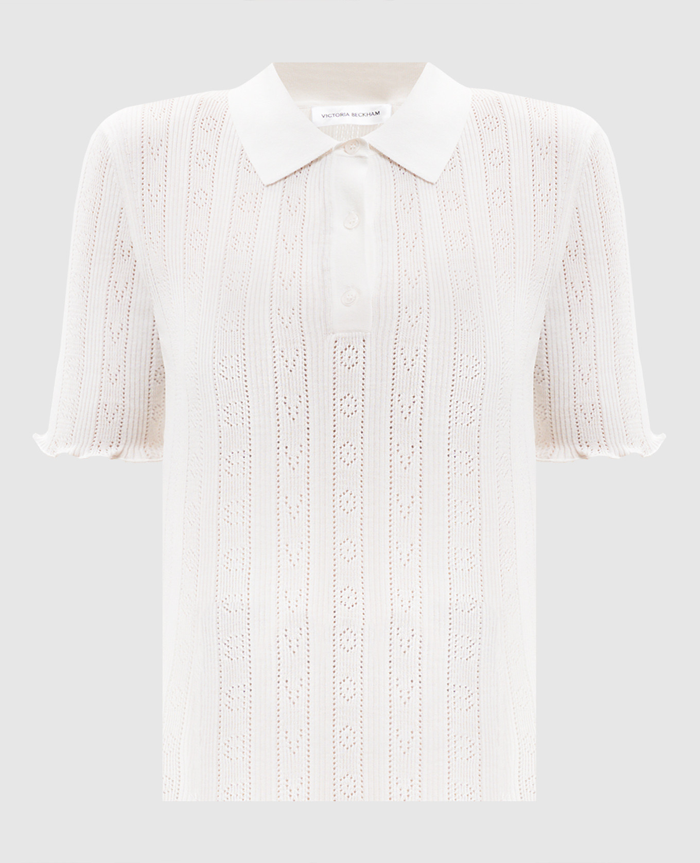 White polo shirt with a pattern
