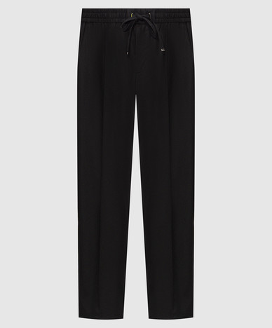Black wool pants