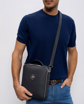 Stefano Ricci Blue leather bag with emblem ND218GTPVD