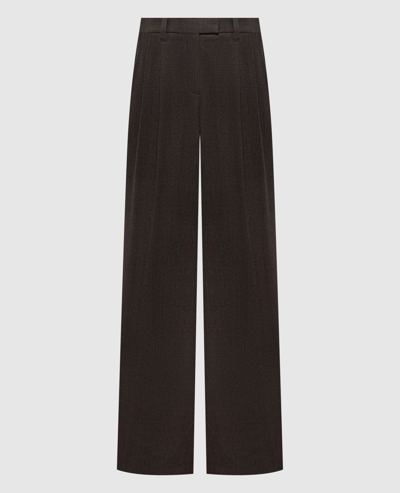 Dark brown high-rise pants