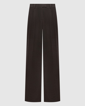 Brunello Cucinelli Dark brown high-rise pants MG550P9026