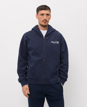 Sporty & Rich Blue sports jacket with logo print ST08865264BL106