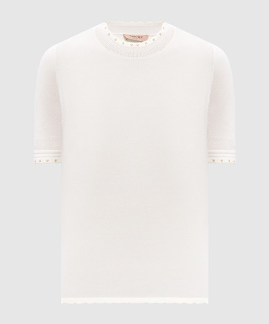 Ivory top with logo plate
