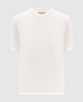 Twinset Ivory top with logo plate 262TP3097