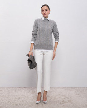 Peserico Gray sweater made of wool, silk and cashmere S99486F079018V