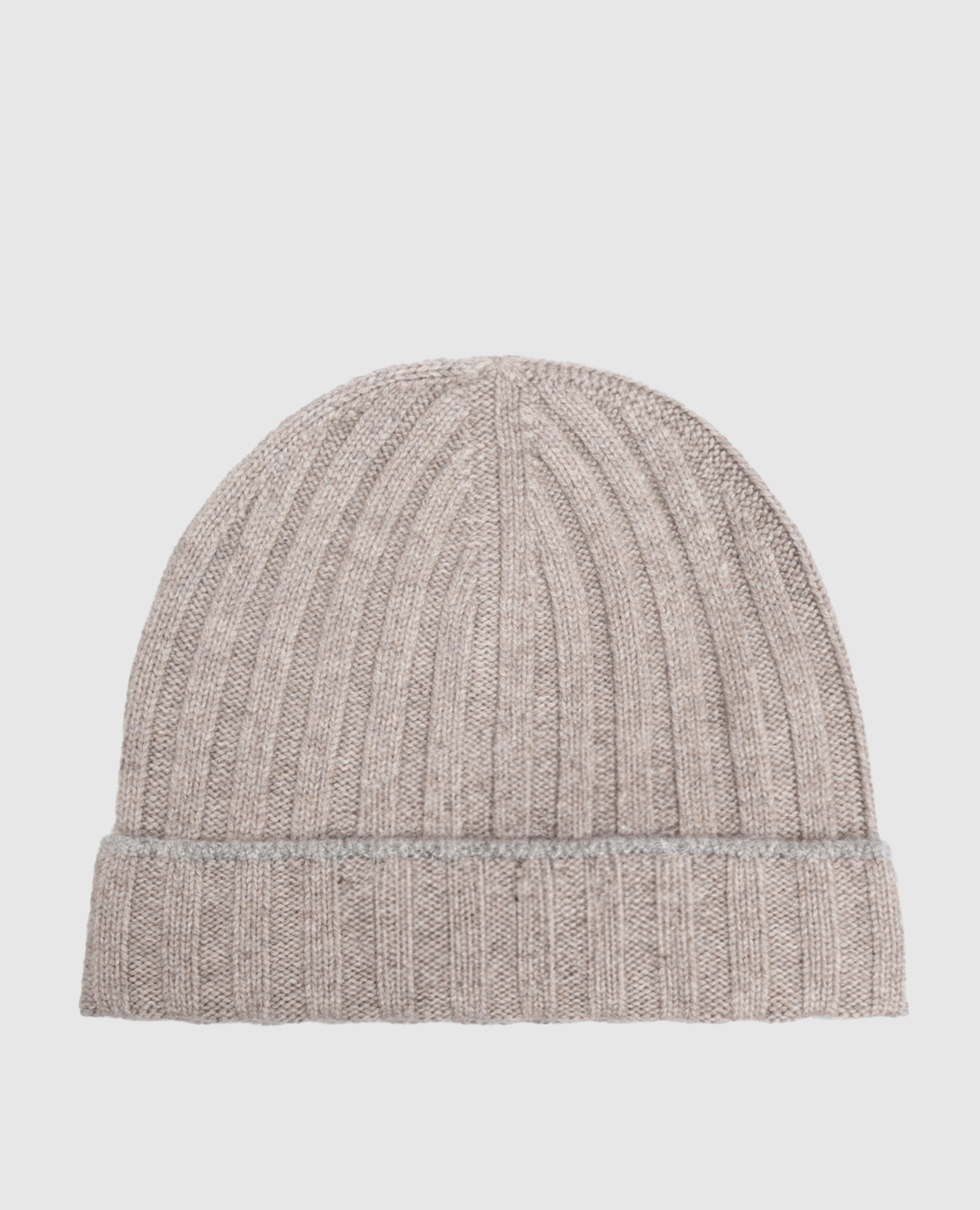 Beige cashmere hat