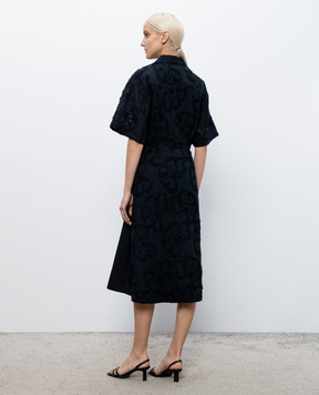 3.1 Phillip Lim Black shirt dress with floral pattern S26291083TFE