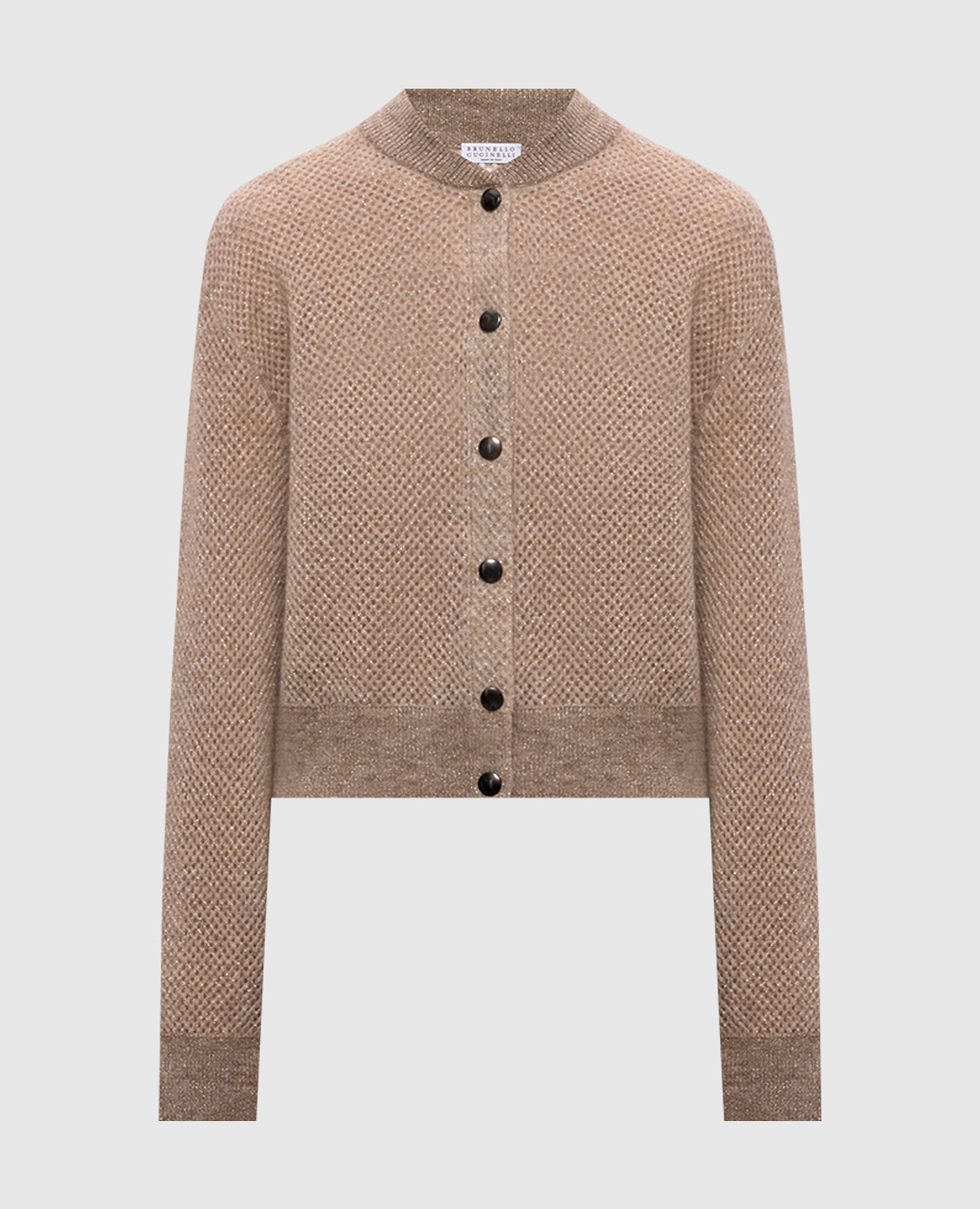 

Brown wool cardigan with lurex Brunello Cucinelli
